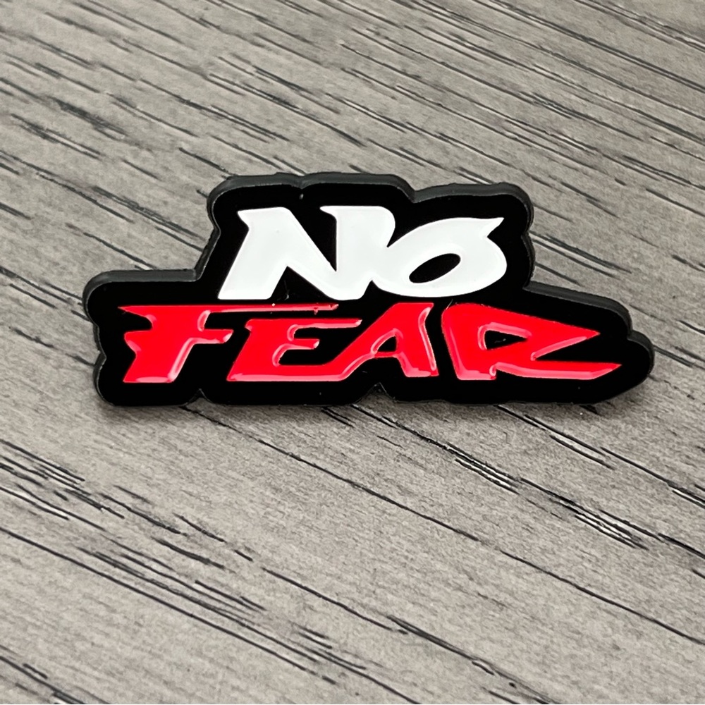 “No Fear” Retro Clothing Brand - Enamel Pin